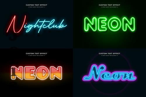 Neon Text Effect Collection Mockup - GDHSTPG