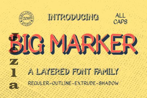 Big Marker Family Font