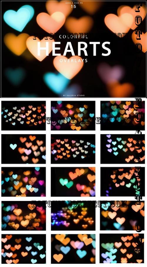 Colorful Hearts Overlays - CDXHSFY