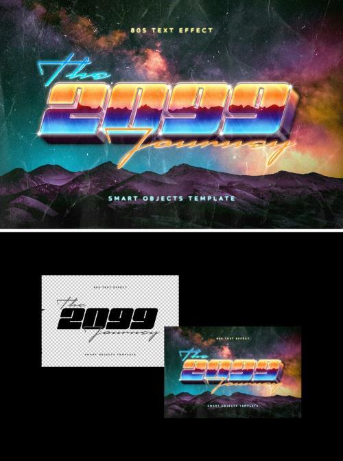 Colorful Retrowave Text Effect - 280526333