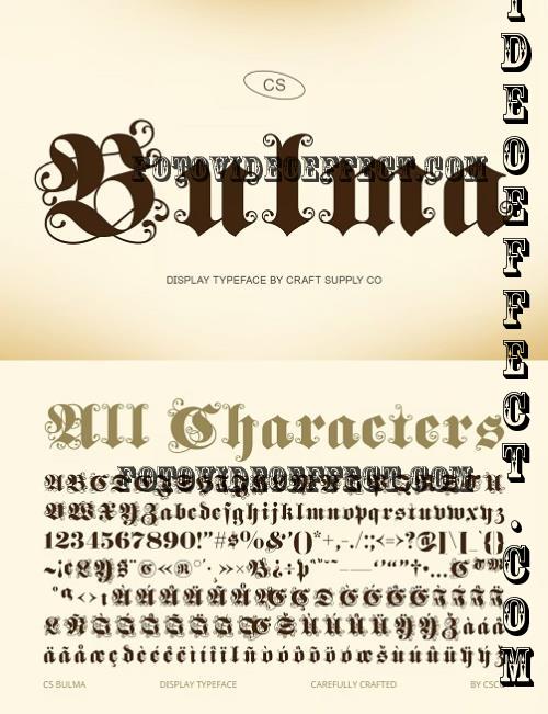 CS Bulma - Blackletter Font - 287602187 - QEN3QQQ