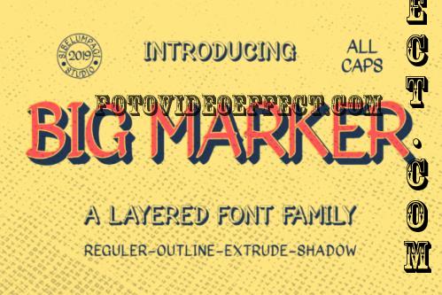 Big Marker Family Font