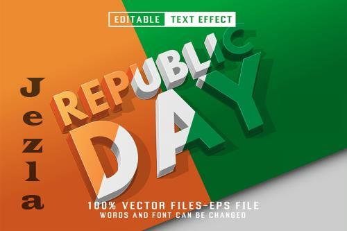 Republic Day 3d Text - Editable Text Effect - 3XKEXC3