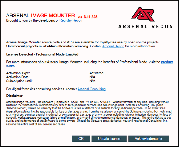 Arsenal Image Mounter Professional 3.11.293