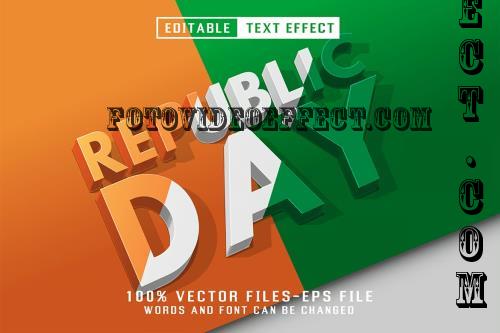 Republic Day 3d Text - Editable Text Effect - 3XKEXC3