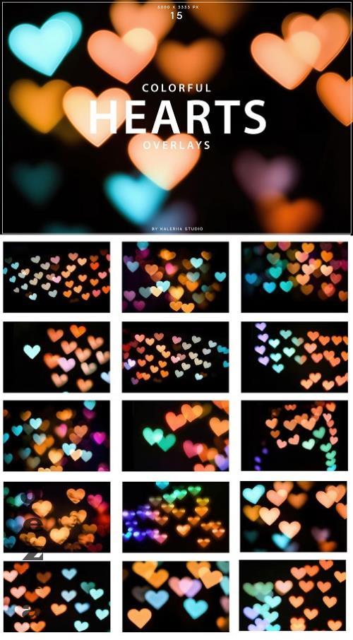 Colorful Hearts Overlays - CDXHSFY