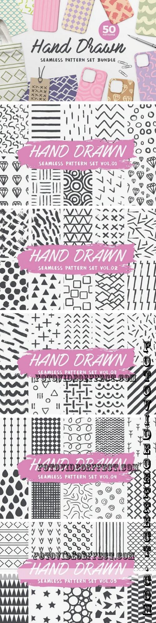 Hand Drawn Seamless Pattern Bundle - VDMUER7