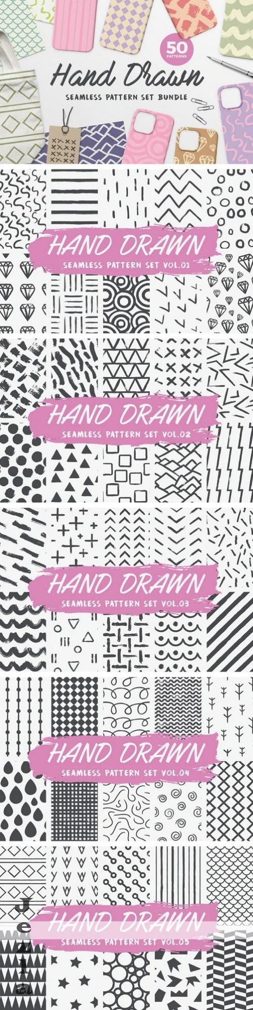 Hand Drawn Seamless Pattern Bundle - VDMUER7