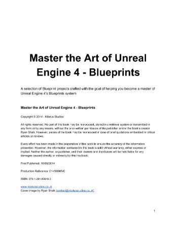 Master the Art of Unreal Engine 4 - Blueprints - Double Pack #1: Book #1 and Extra... 93bed54dea8014f24a280be0abf64bc6