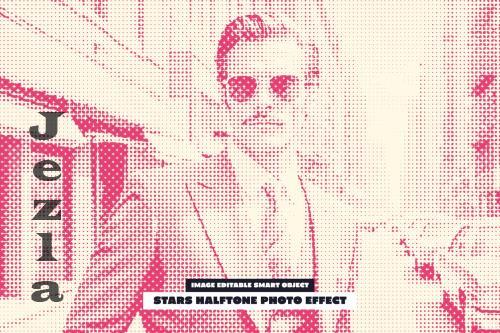 Stars Halftone Photo Effect - 287706363