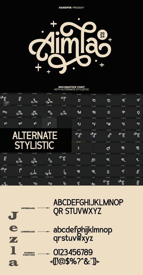 Aimla - Decorative Font - 287035797 - WAHMASX