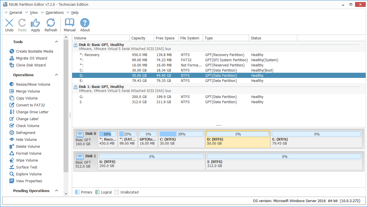 NIUBI Partition Editor v10.0.5 Technician Edition - WinPE