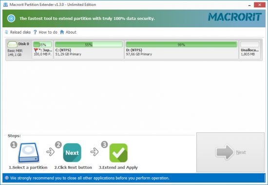 Macrorit Partition Extender 2.4.0