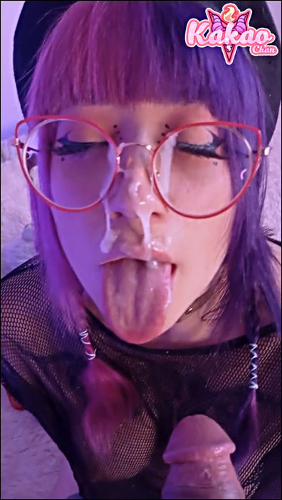 Kakao Chan - Nerdy Emo Girl Blowjob Gets Glasses Dirty Close Up Vertical Pov Kakao Chan - [PornHub] (FullHD 1080p)