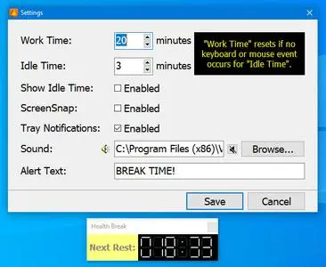 VovSoft Health Break Reminder 1.7 Multilingual Portable