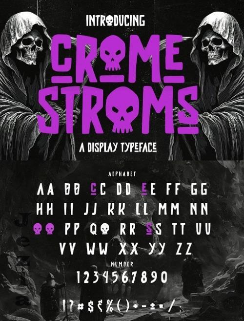 Crome Stroms Horror Display Typefa - 279913036 - KYJUVBP