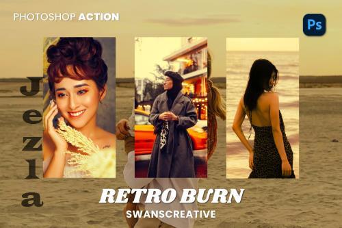 Retro Burn Photoshop Action - XXGCVUQ