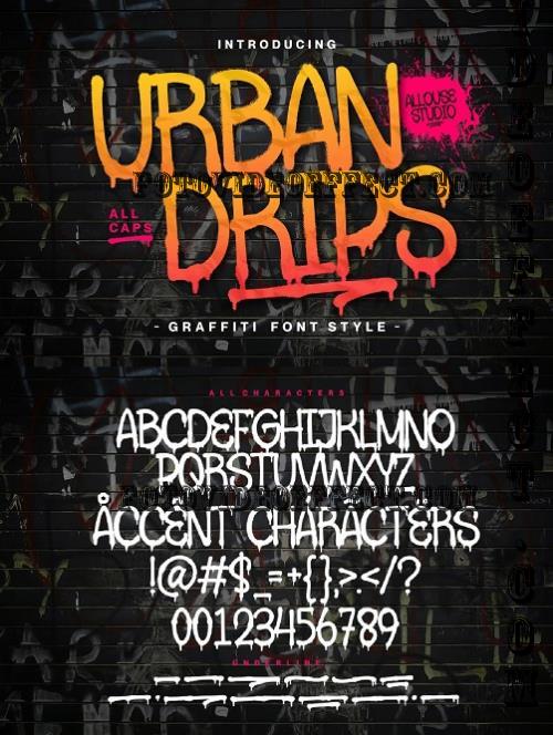 Urbandrips A Graffiti Font Style - 10978405 - SVMRE2Z