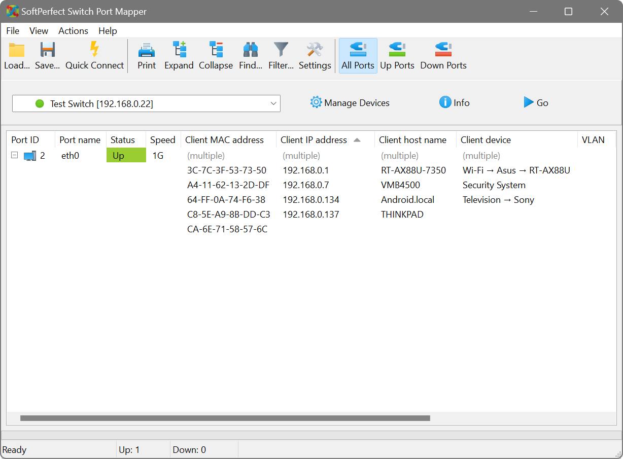 SoftPerfect Switch Port Mapper 3.1.10