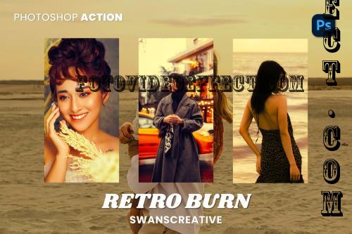 Retro Burn Photoshop Action - XXGCVUQ