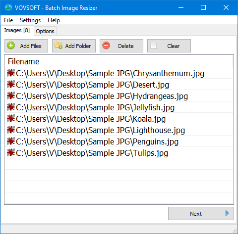 VovSoft Batch Image Resizer 2.1