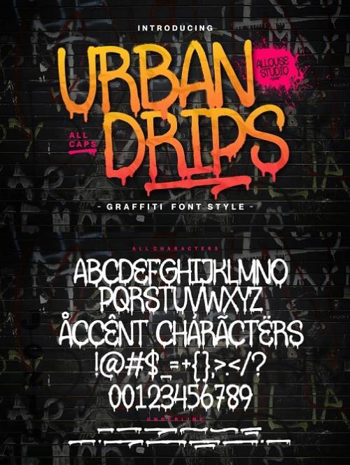 Urbandrips A Graffiti Font Style - 10978405 - SVMRE2Z