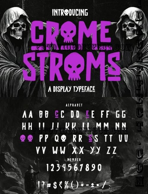 Crome Stroms Horror Display Typefa - 279913036 - KYJUVBP