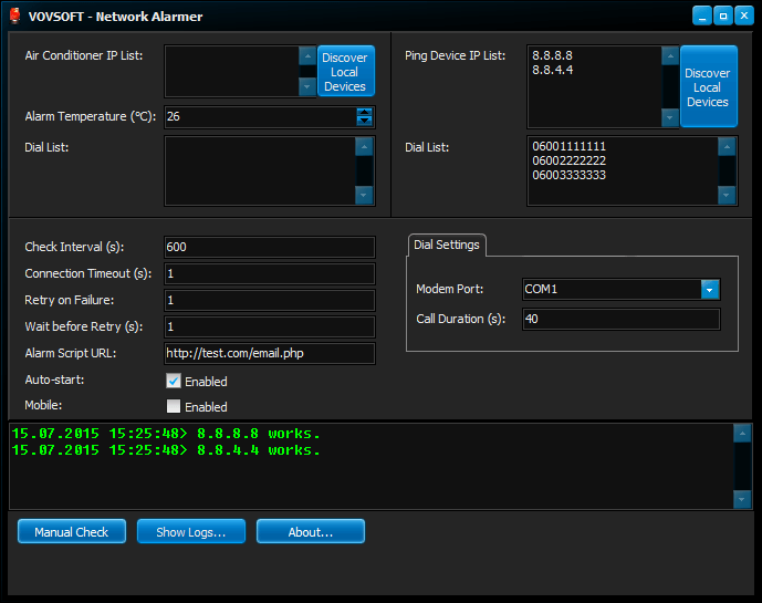 VovSoft Network Alarmer 5.0