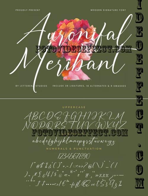 Auronifal Meribant Modern Signature Font - A56MWY2