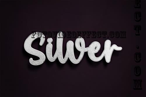 Glitter Silver Text Effect Mockup - ZRWL2AB