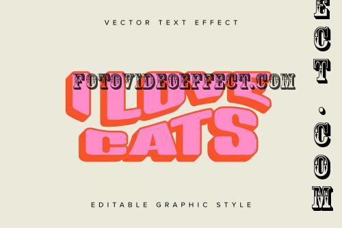 Bold Pink and Red Vector Text Effect Mockup - BBL9T2F