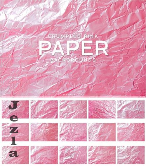 Crumpled Pink Paper Backgrounds - XXYUKEG