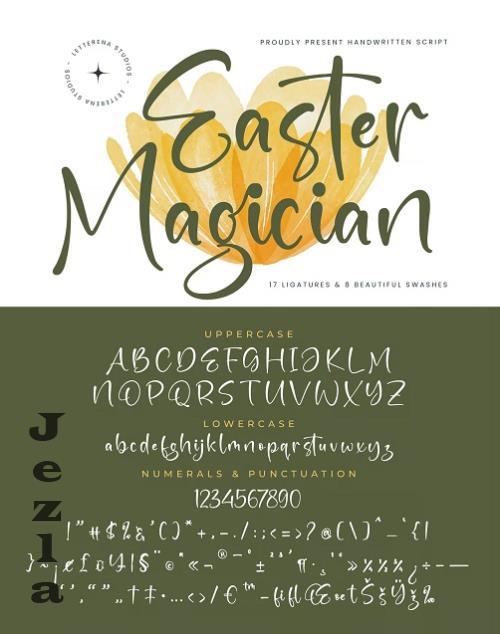 Easter Magician Handwritten Script - 8644WNZ