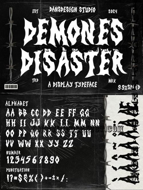 Demones Disaster Horror Metal Display Font - 280458709 - 2NKS4B5