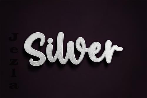 Glitter Silver Text Effect Mockup - ZRWL2AB