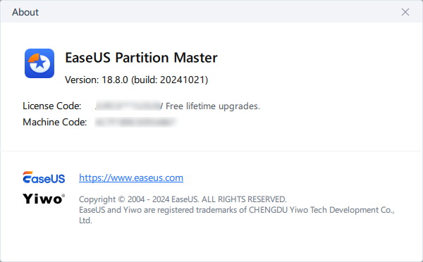 EaseUS Partition Master 18.8.0 Build 20241021