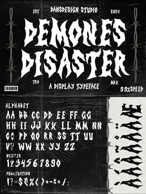 Demones Disaster Horror Metal Display Font - 280458709 - 2NKS4B5