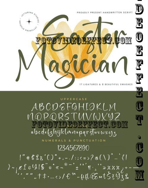 Easter Magician Handwritten Script - 8644WNZ