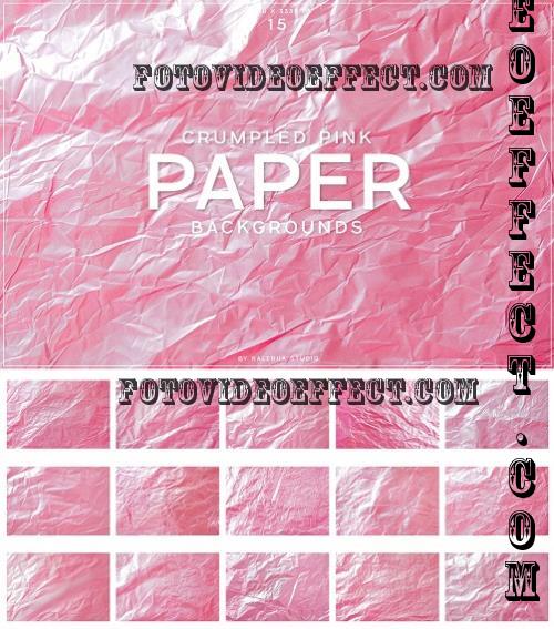 Crumpled Pink Paper Backgrounds - XXYUKEG