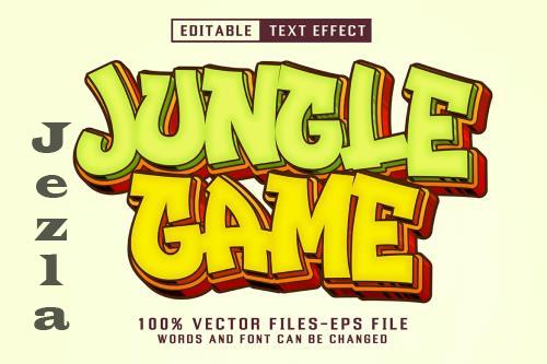 Jungle Game Cartoon Text - Editable Text Effect - 7FRQGVZ