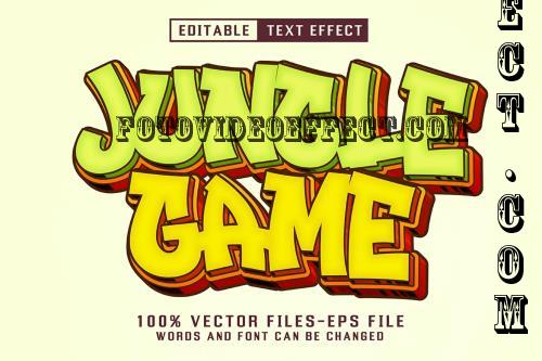 Jungle Game Cartoon Text - Editable Text Effect - 7FRQGVZ