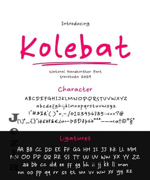 Kolebat - Natural Handwritten Font - 280287970 - 9GAE3UV