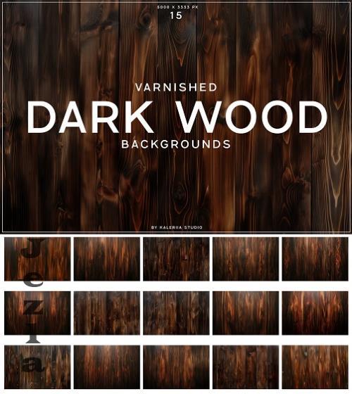 Varnished Dark Wood Backgrounds - BRFB5HB