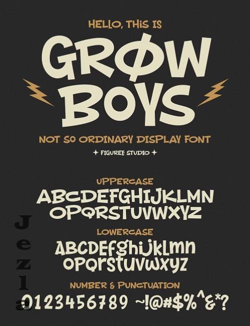 Grow Boys - Comic Display Font - 280356881 - 7GLF2NH