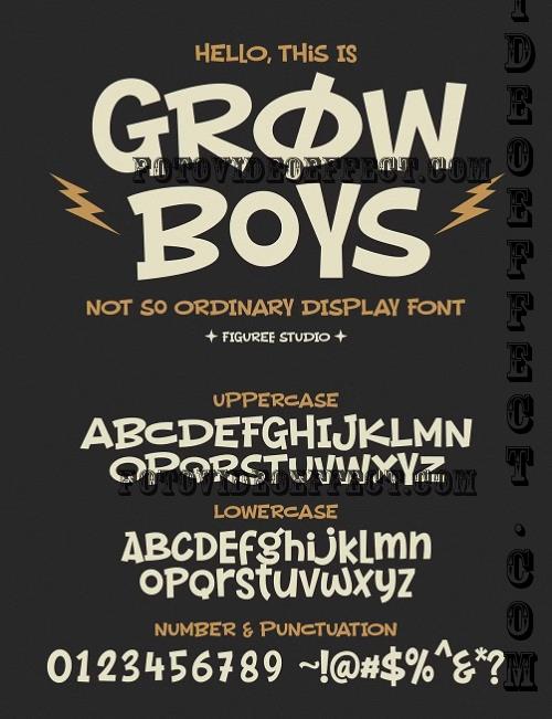 Grow Boys - Comic Display Font - 280356881 - 7GLF2NH