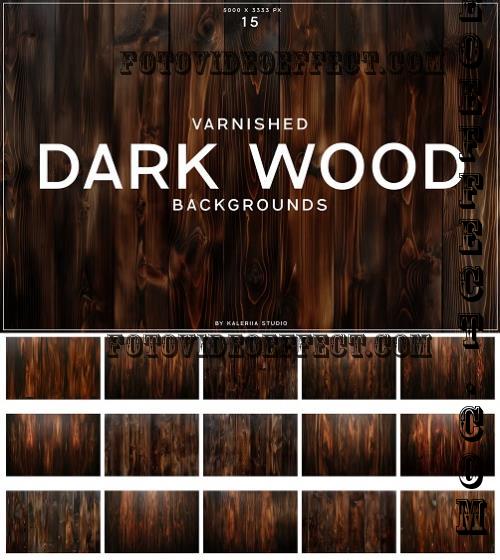 Varnished Dark Wood Backgrounds - BRFB5HB