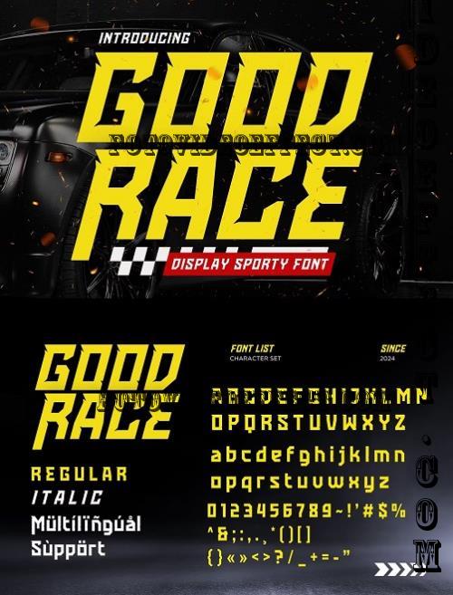 Goodrace - Sporty Racing Font - 280053455 - Y58B953