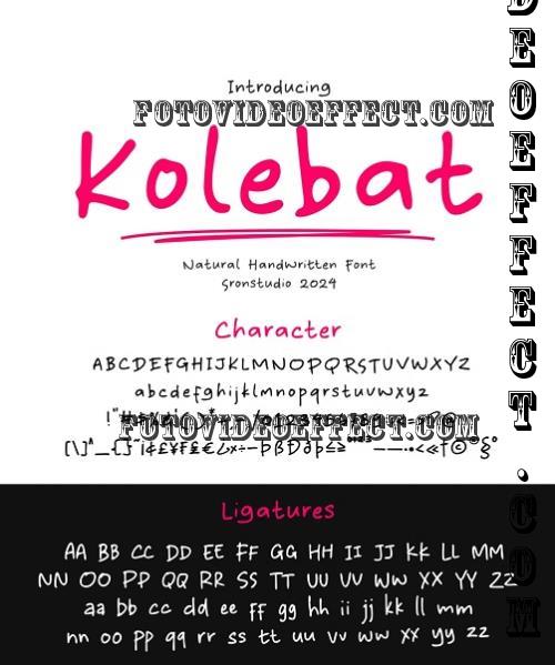 Kolebat - Natural Handwritten Font - 280287970 - 9GAE3UV