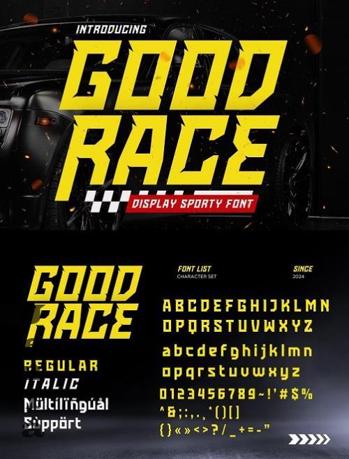 Goodrace - Sporty Racing Font - 280053455 - Y58B953