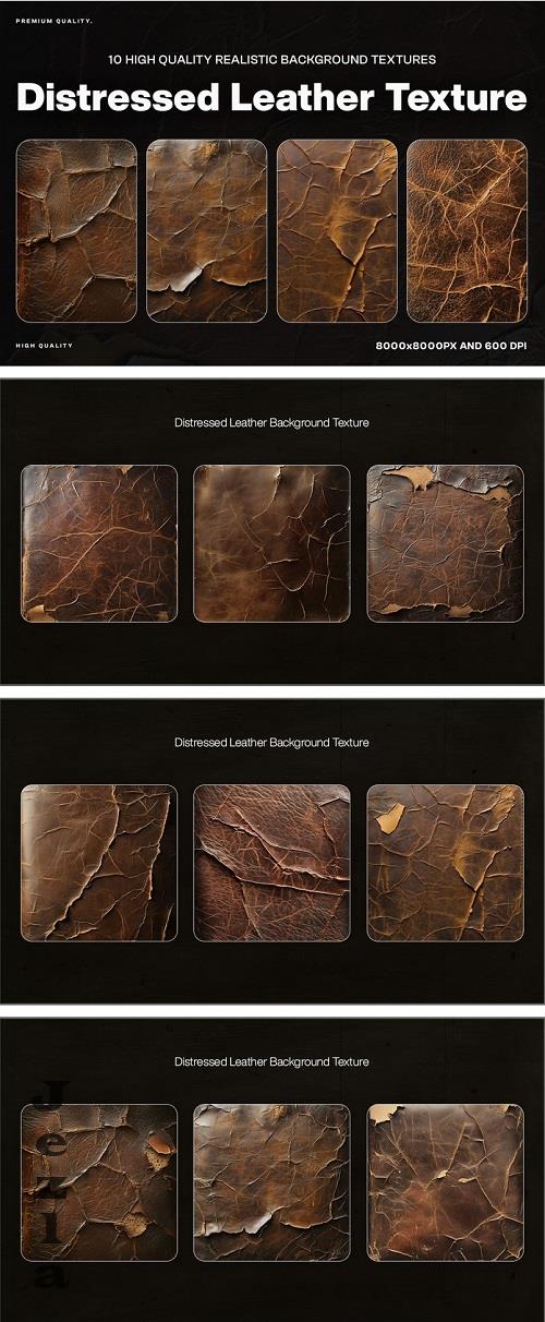 10 Distressed Leather Background Texture - P3SEURH